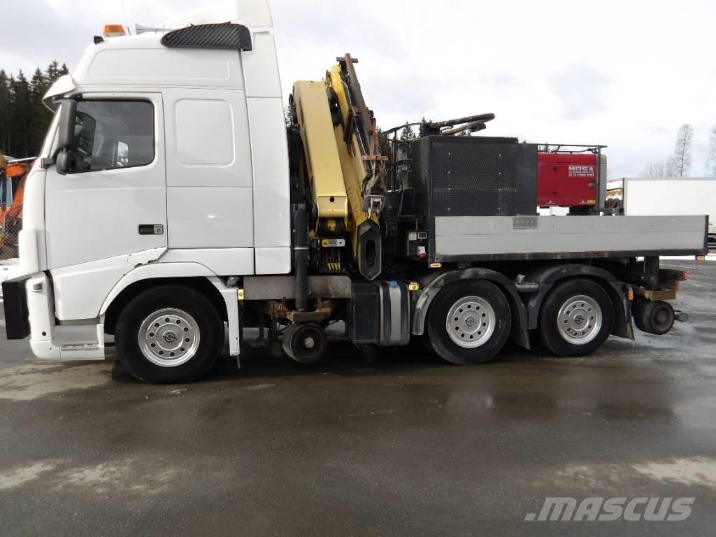 Volvo FH 13 6x2 クレーントラック、ユニック車