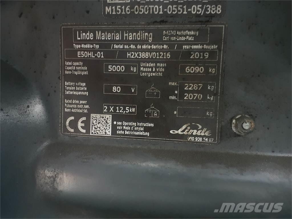 Linde E50HL バッテリーフォークリフト