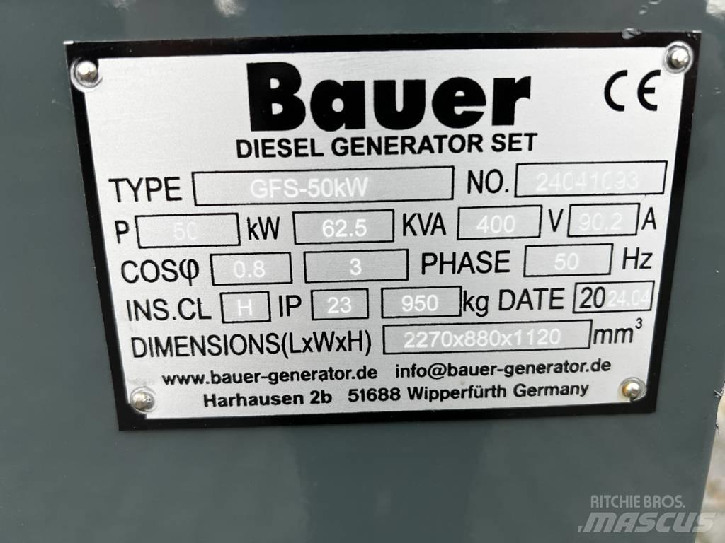 Bauer 69 KVA ディーゼル発電機