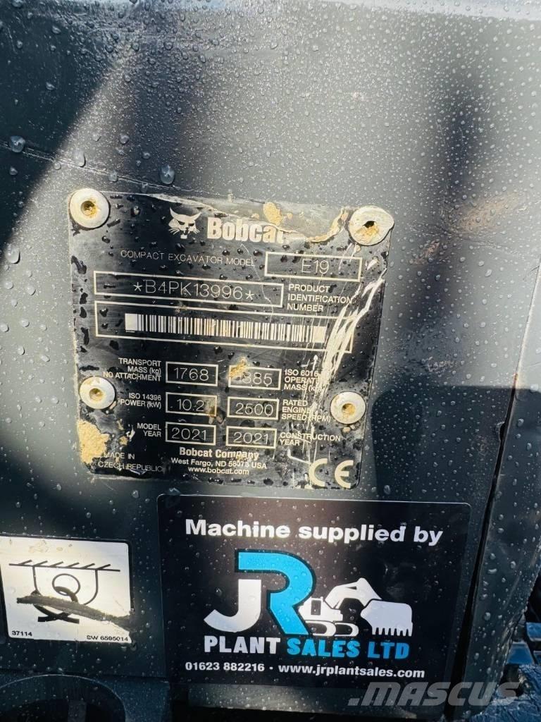 Bobcat E 19 ミニ油圧ショベル 7t以下（ミニユンボ・ミニディガー）