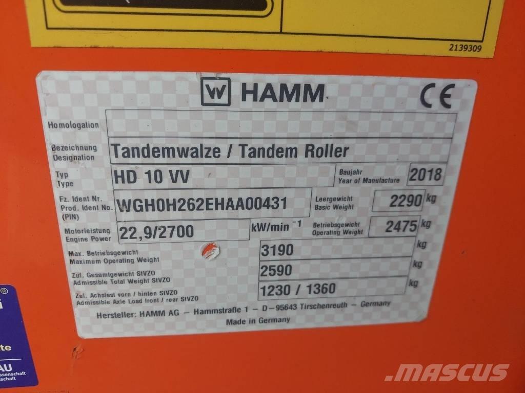Hamm HD 10 VV タンデムローラ