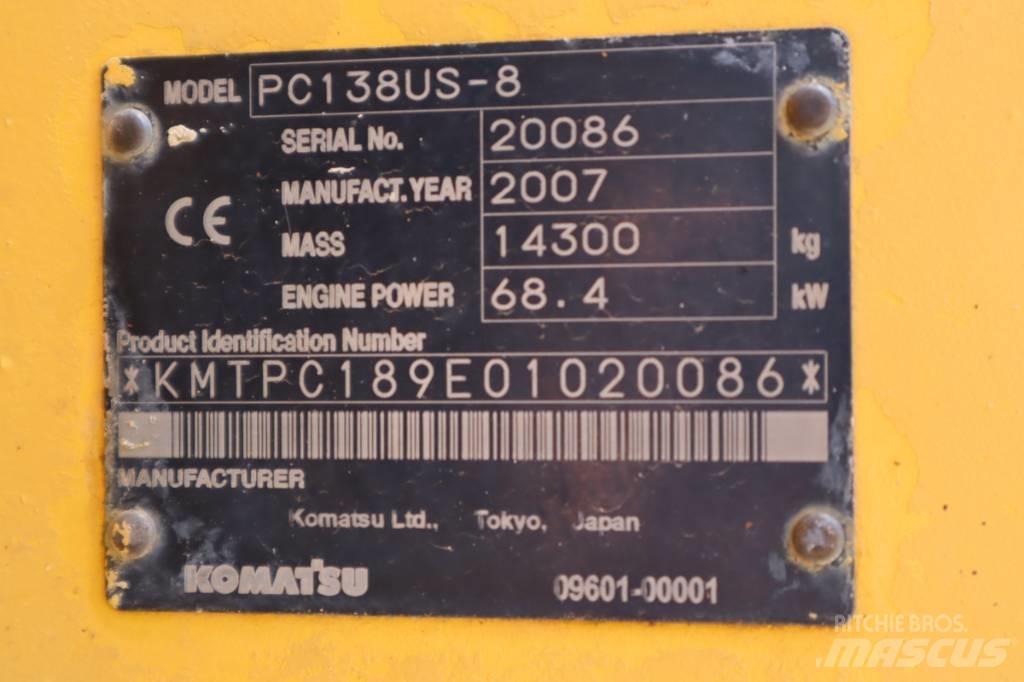 Komatsu PC138US-8 大型油圧ショベル12t以上（パワーショベル・ユンボ）