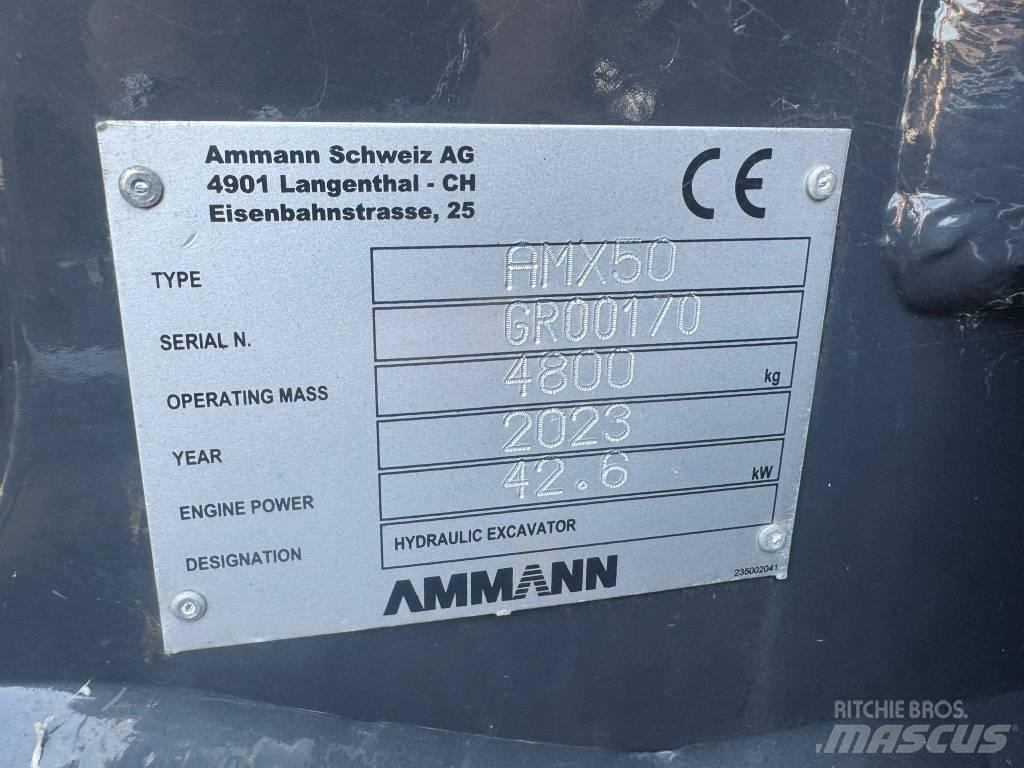 Ammann AMX 50 ミニ油圧ショベル 7t以下（ミニユンボ・ミニディガー）