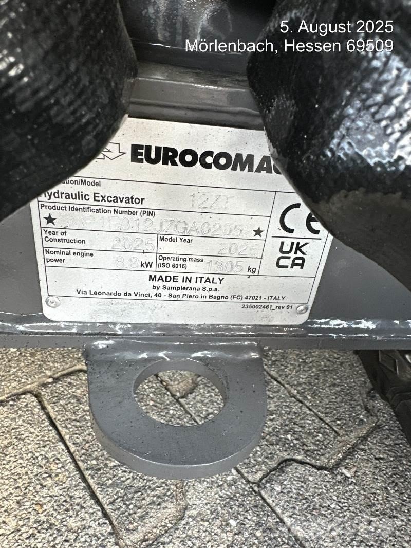 Eurocomach 12ZT ミニ油圧ショベル 7t以下（ミニユンボ・ミニディガー）