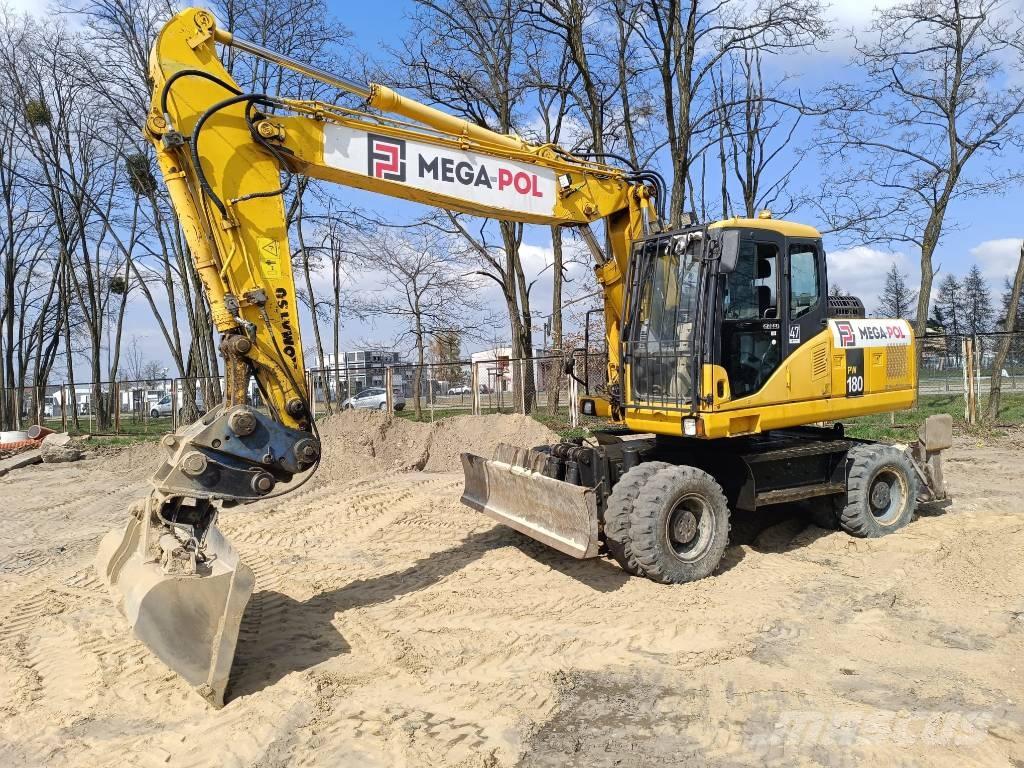 Komatsu PW180-7E0 ホイール式油圧ショベル（パワーショベル・ユンボ・バックホー）