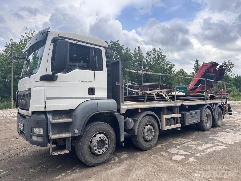 MAN TGS 35.360 8x4 クレーントラック、ユニック車