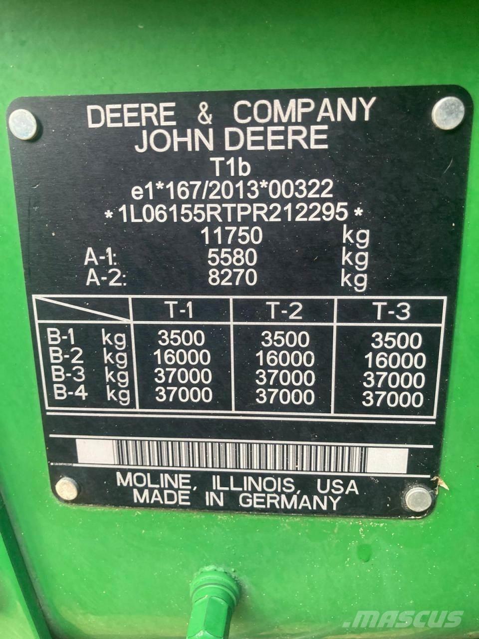 John Deere 6R 155 トラクター