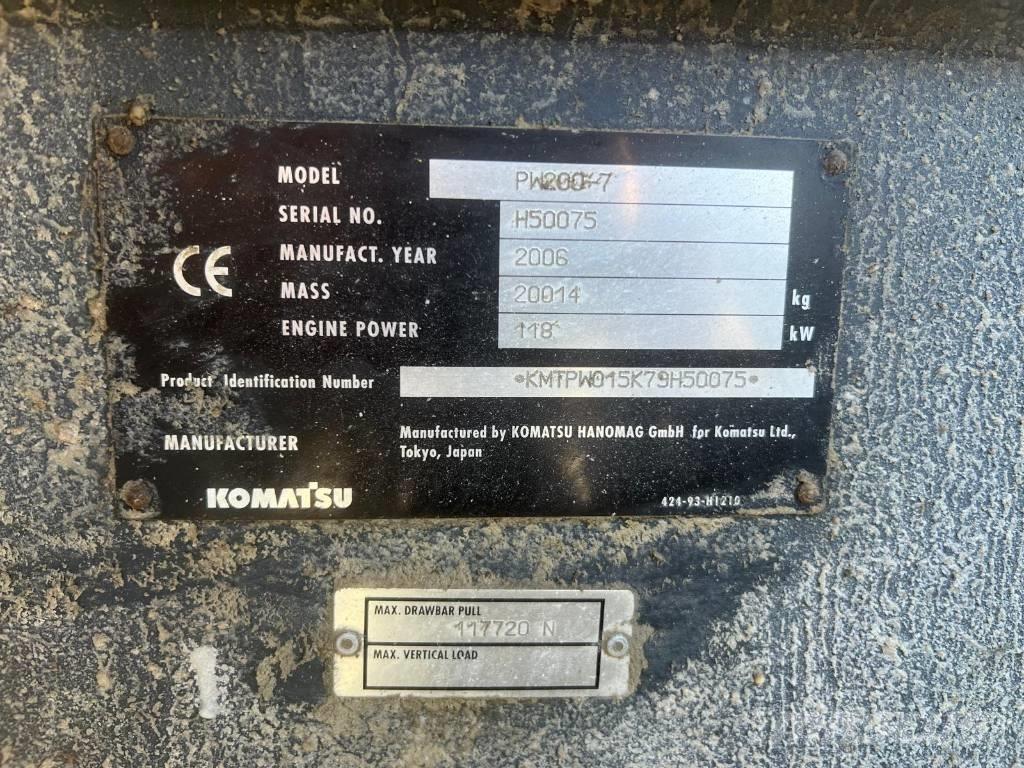 Komatsu PW 200-7 ホイール式油圧ショベル（パワーショベル・ユンボ・バックホー）