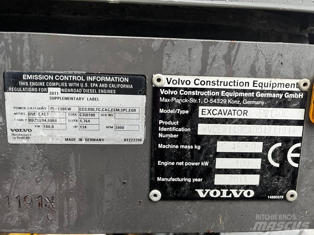 Volvo EW 140 C ホイール式油圧ショベル（パワーショベル・ユンボ・バックホー）