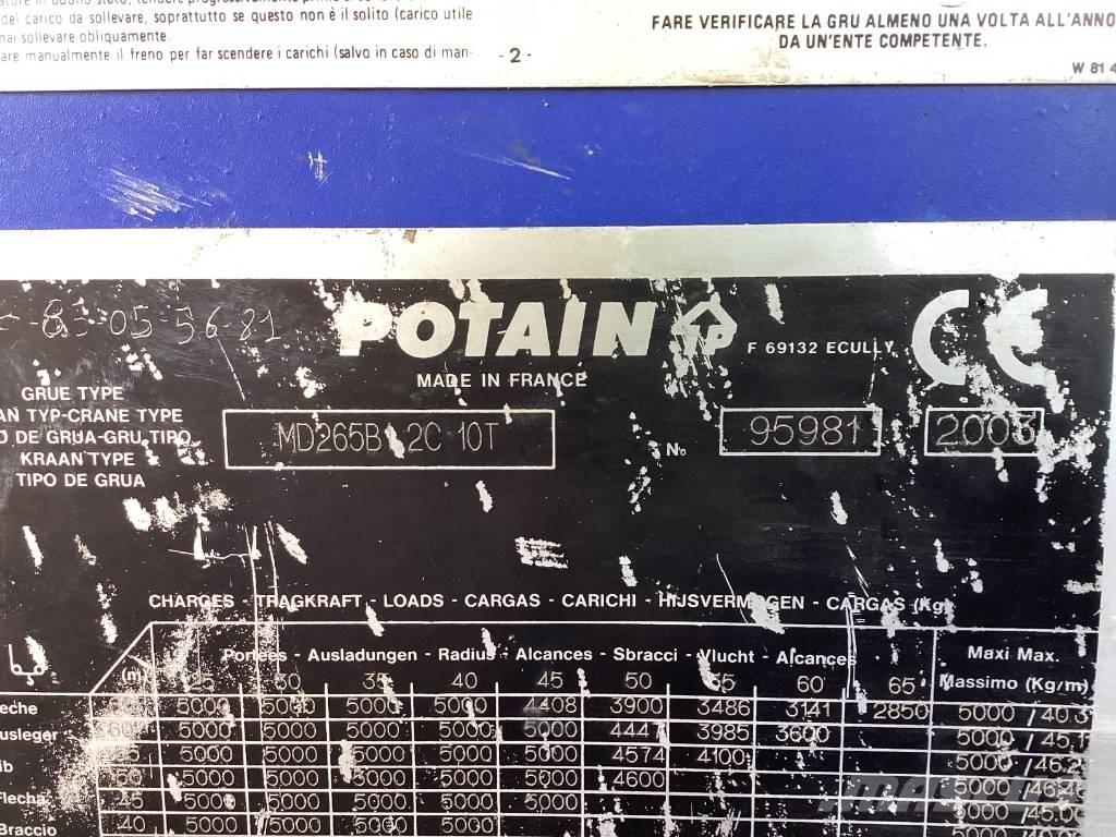 Potain MD265B1-J10 タワークレーン
