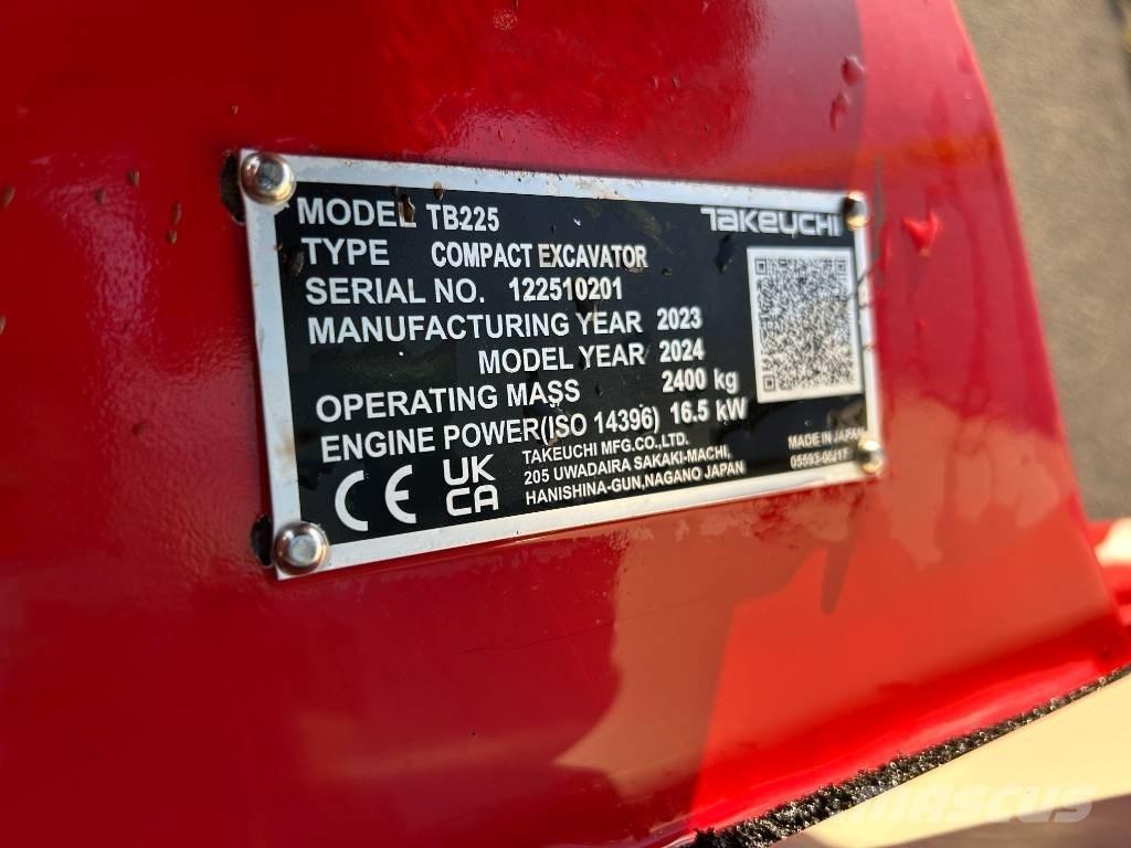 Takeuchi TB 225A V3 ミニ油圧ショベル 7t以下（ミニユンボ・ミニディガー）