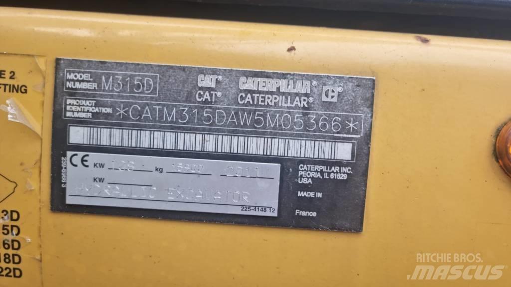 CAT M 315 D ホイール式油圧ショベル（パワーショベル・ユンボ・バックホー）