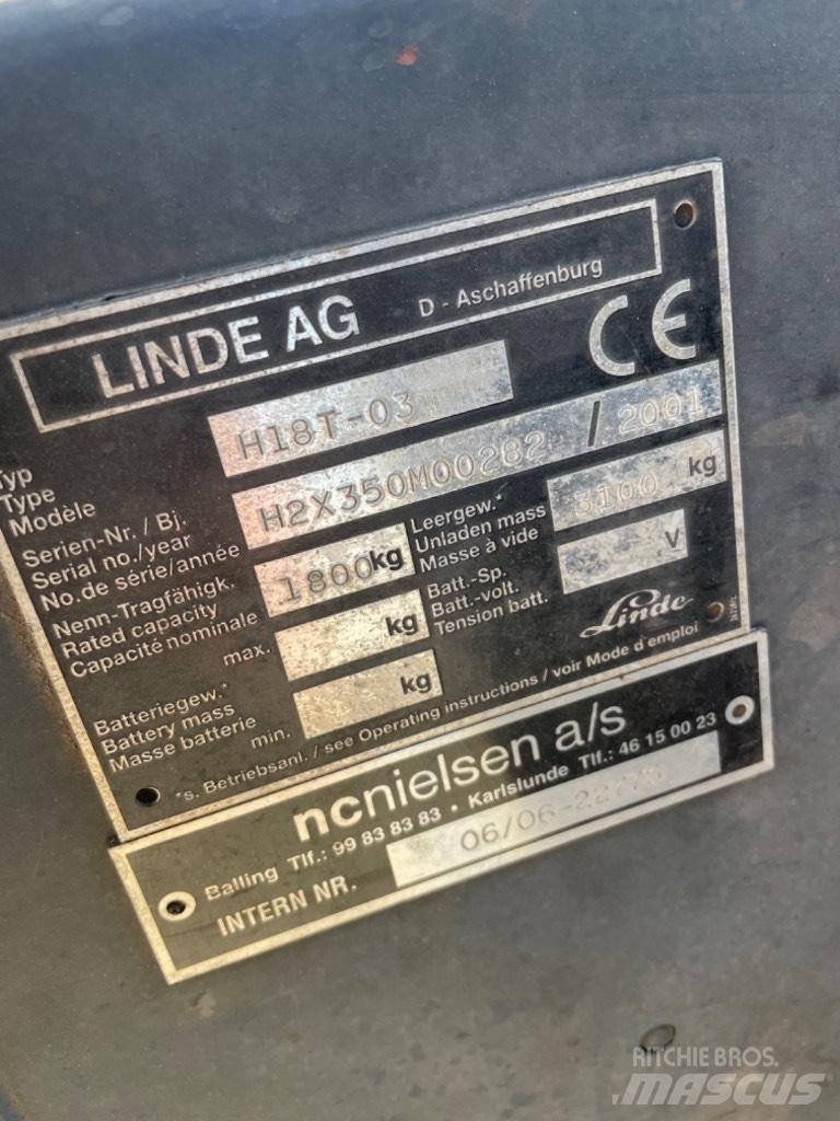 Linde H 18 T LPGフォークリフト
