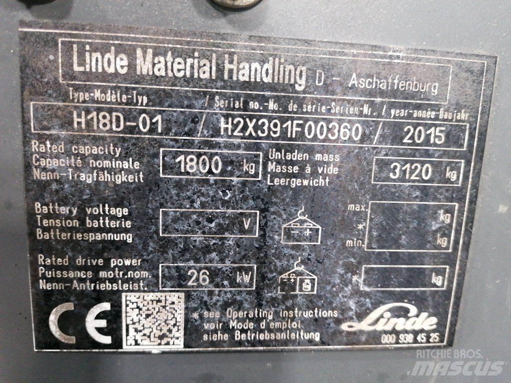 Linde H18D-01 LPGフォークリフト