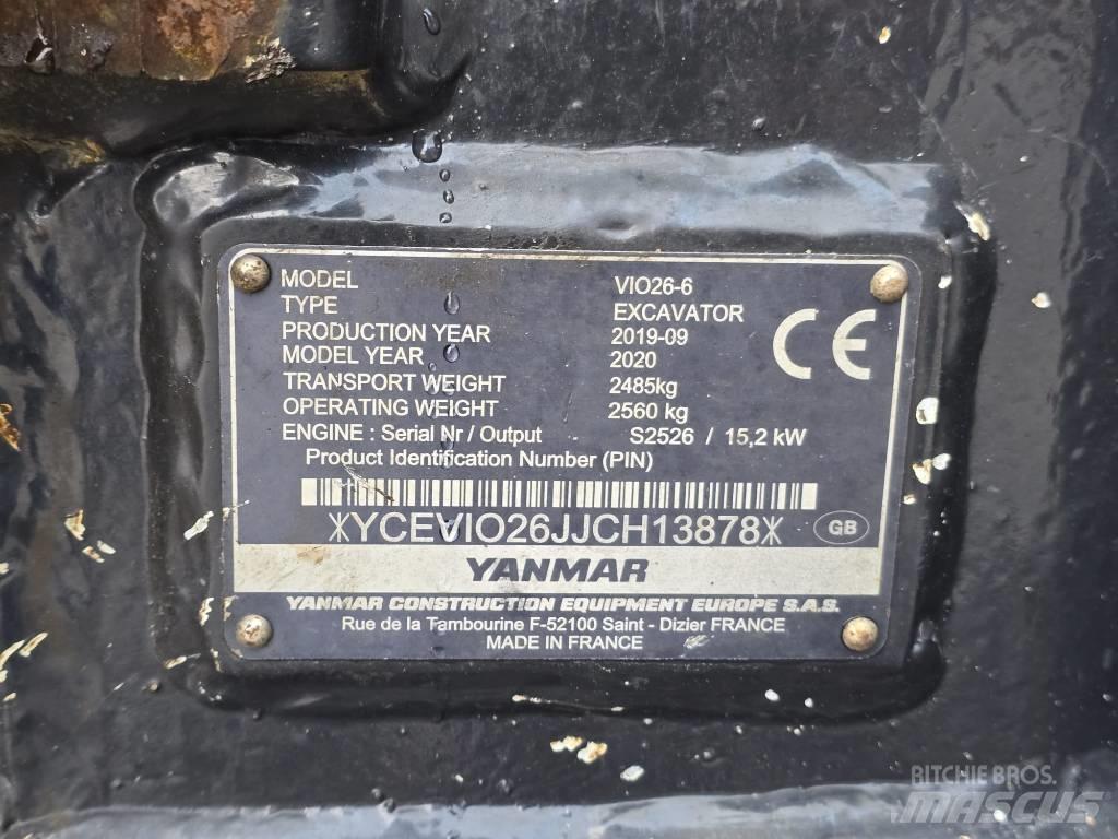 Yanmar VIO 26-6 ミニ油圧ショベル 7t以下（ミニユンボ・ミニディガー）
