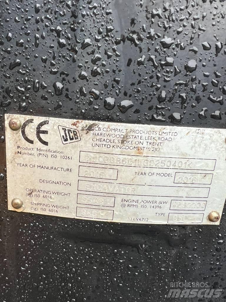 JCB 86 C-1 eco 中型油圧ショベル 7ｔ-12ｔ（ユンボ・パワーショベル・バックホー）
