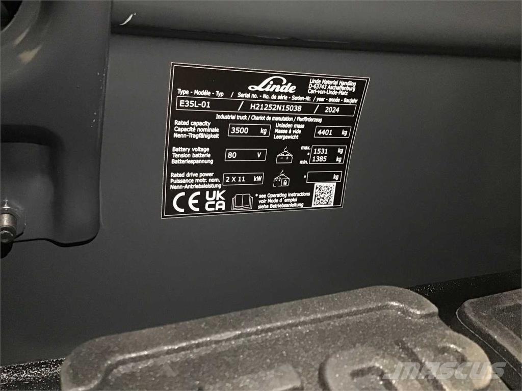 Linde E35L バッテリーフォークリフト