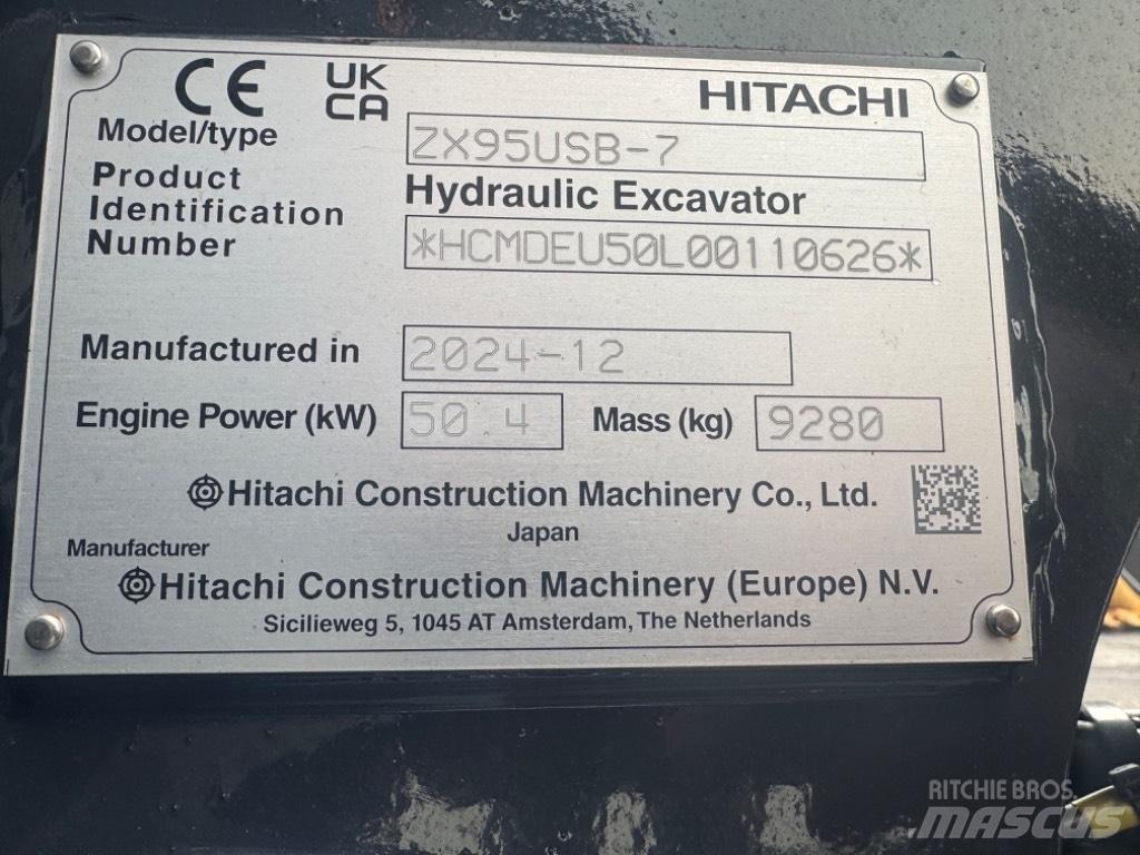 Hitachi ZX 95USB-7 中型油圧ショベル 7ｔ-12ｔ（ユンボ・パワーショベル・バックホー）