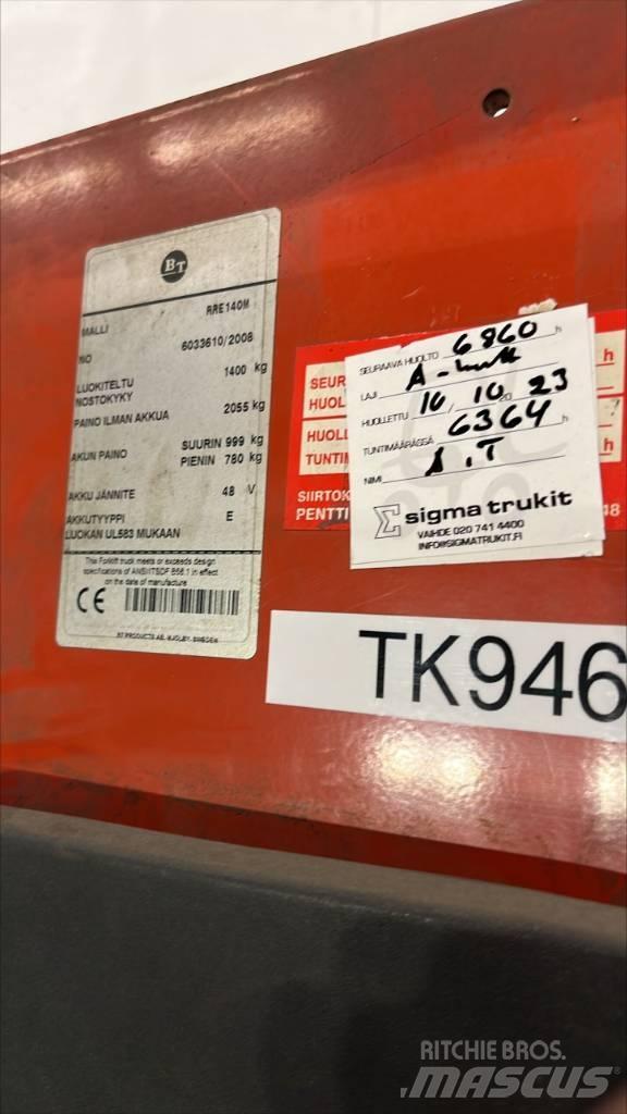 BT RR E 140 M リーチフォークリフト