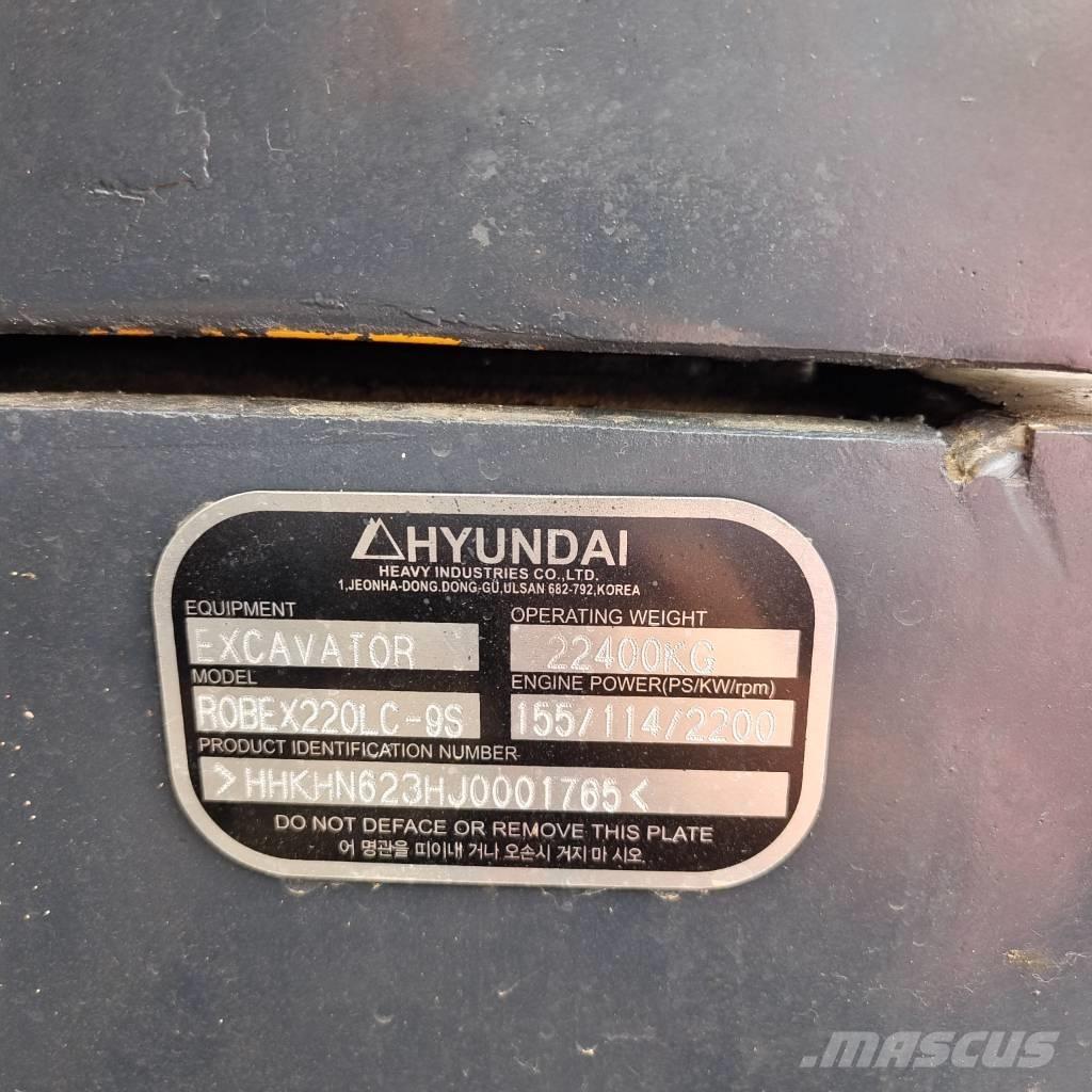 Hyundai RX220LC-9S 大型油圧ショベル12t以上（パワーショベル・ユンボ）