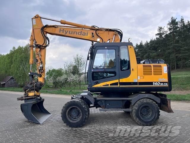 Hyundai Robex 140 W ホイール式油圧ショベル（パワーショベル・ユンボ・バックホー）