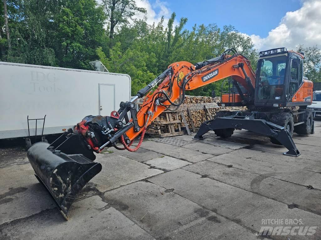 Doosan DX 160 W ホイール式油圧ショベル（パワーショベル・ユンボ・バックホー）