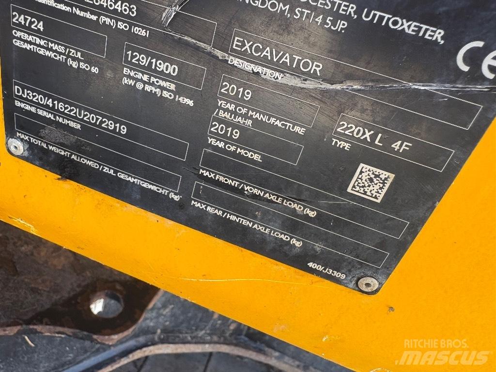 JCB 220X 大型油圧ショベル12t以上（パワーショベル・ユンボ）