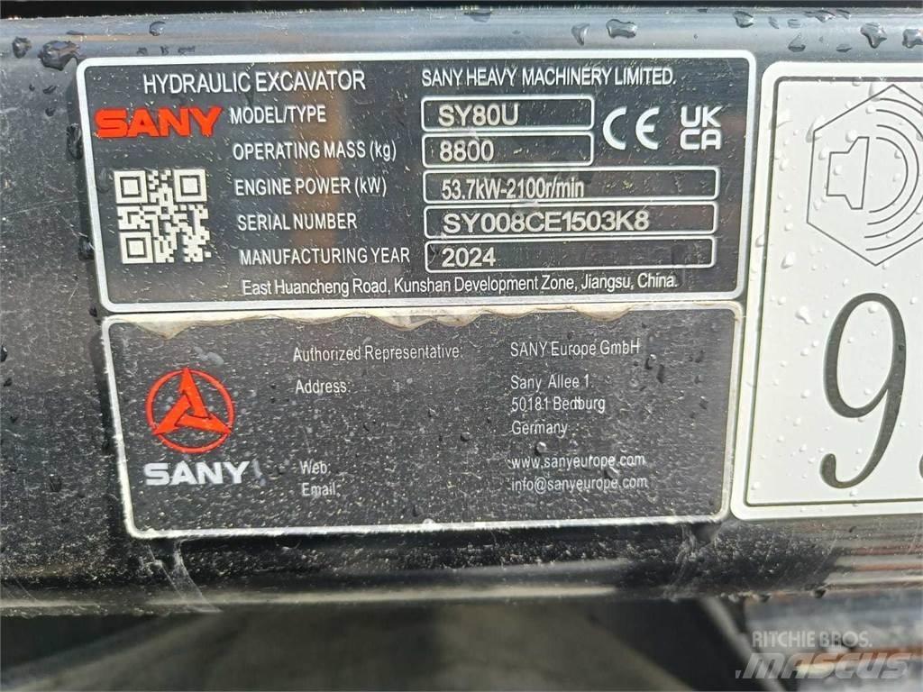 Sany SY80U 中型油圧ショベル 7ｔ-12ｔ（ユンボ・パワーショベル・バックホー）