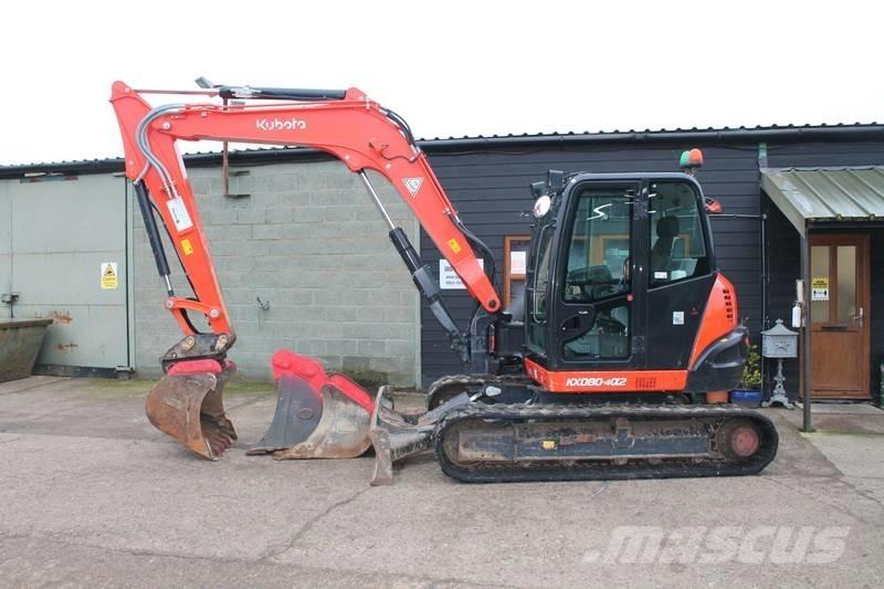 Kubota KX 080-4 中型油圧ショベル 7ｔ-12ｔ（ユンボ・パワーショベル・バックホー）