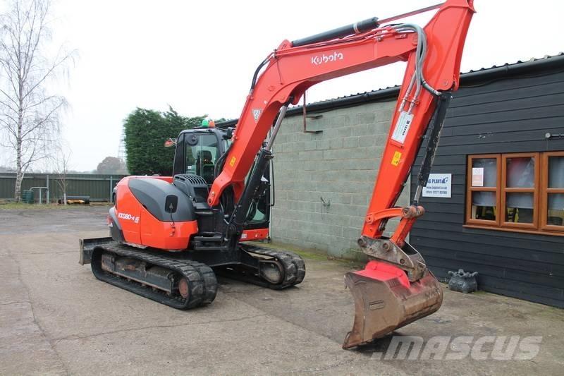 Kubota KX 080-4 中型油圧ショベル 7ｔ-12ｔ（ユンボ・パワーショベル・バックホー）