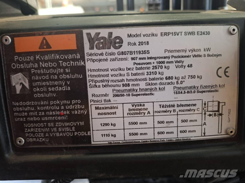 Yale ERP15VT バッテリーフォークリフト