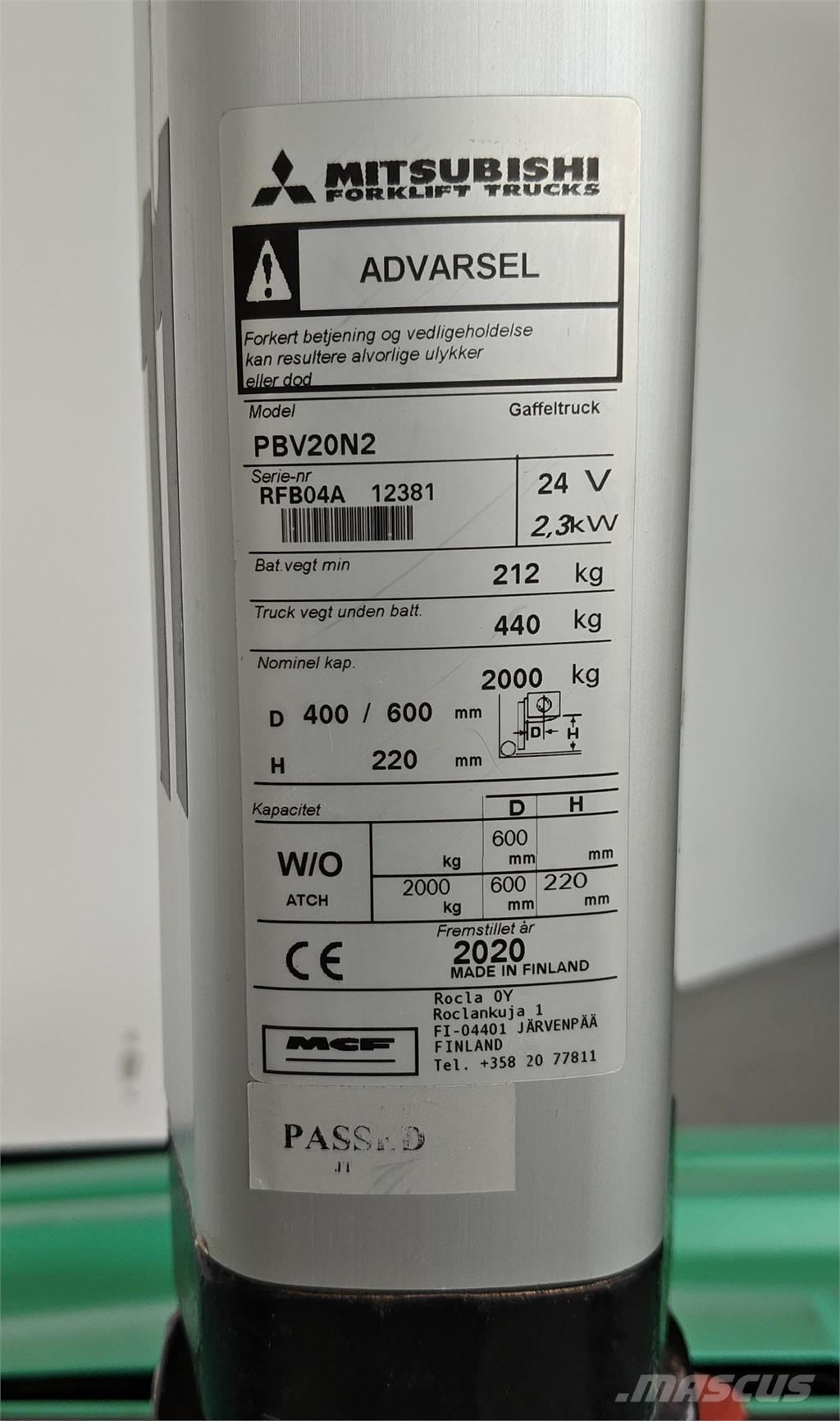 Mitsubishi PBV20N2 プラットホームトラック