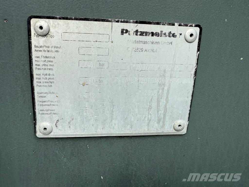 Putzmeister P 720 TD コンクリートポンプ車