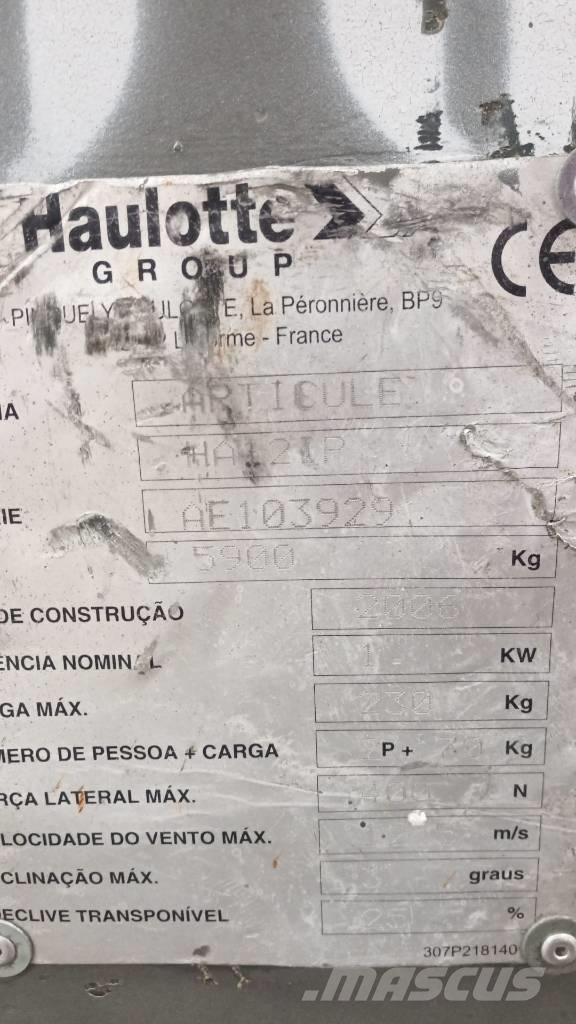 Haulotte HA 12 IP ブームリフト　屈伸型