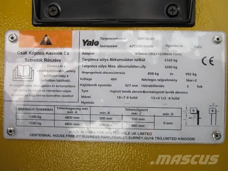Yale ERP 16 UXT バッテリーフォークリフト