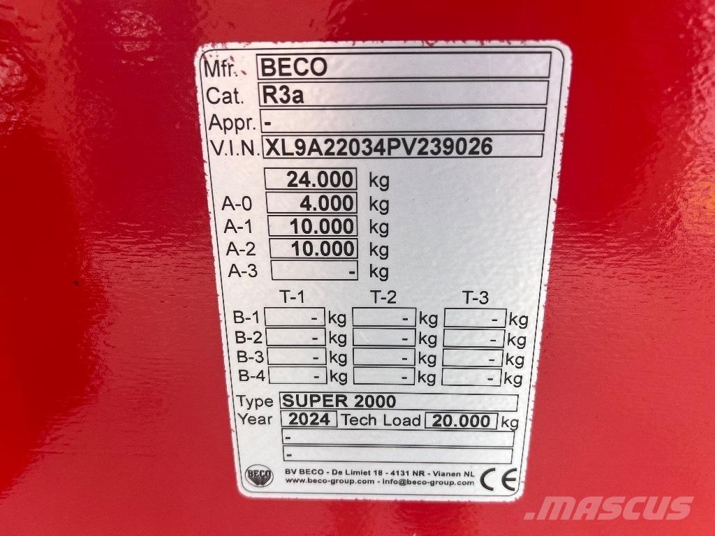 Beco Super 2000 ダンプトレーラー