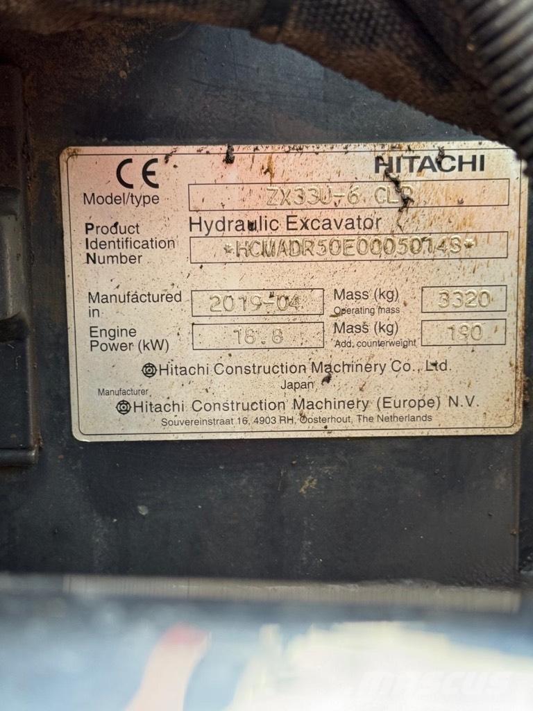 Hitachi ZX 33 U-6 ミニ油圧ショベル 7t以下（ミニユンボ・ミニディガー）