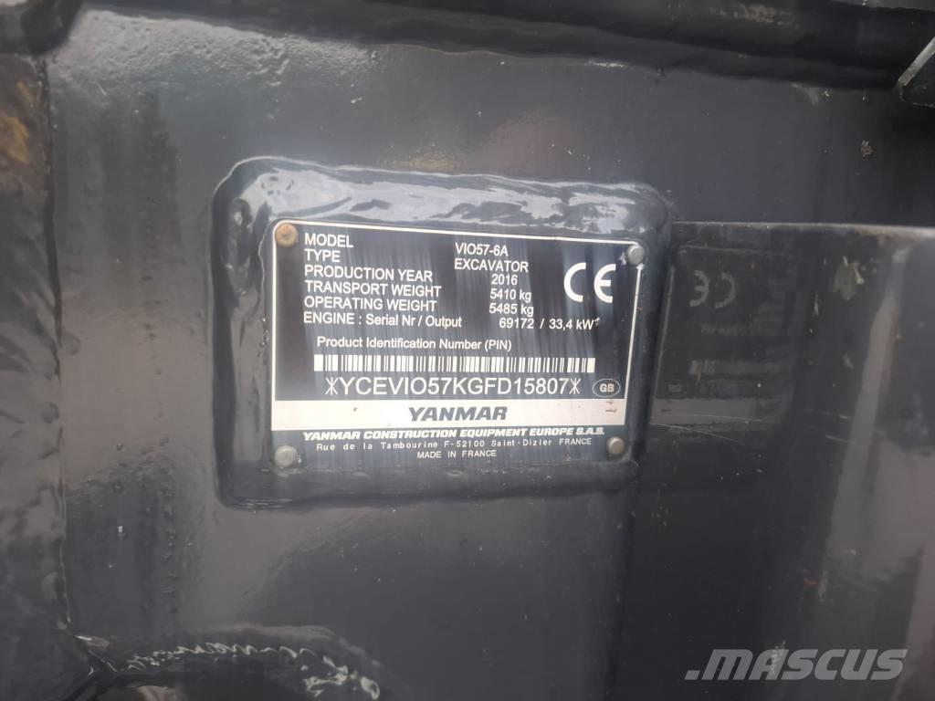 Yanmar vio 57-6A ミニ油圧ショベル 7t以下（ミニユンボ・ミニディガー）