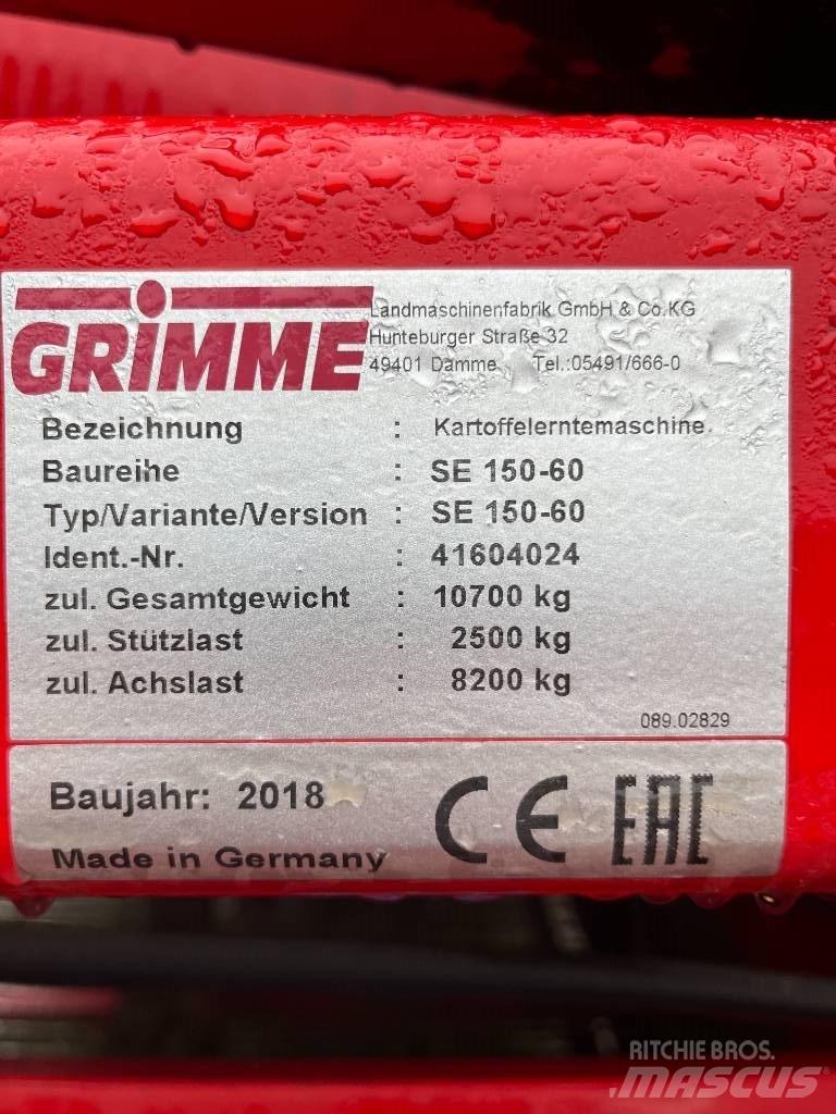 Grimme SE 150-60 NB ジャガイモ収穫機・掘取機