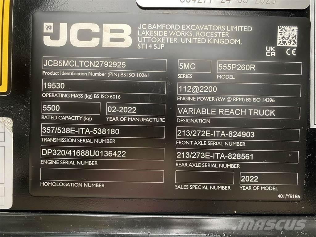 JCB 555-260R テレスコーピックハンドラー