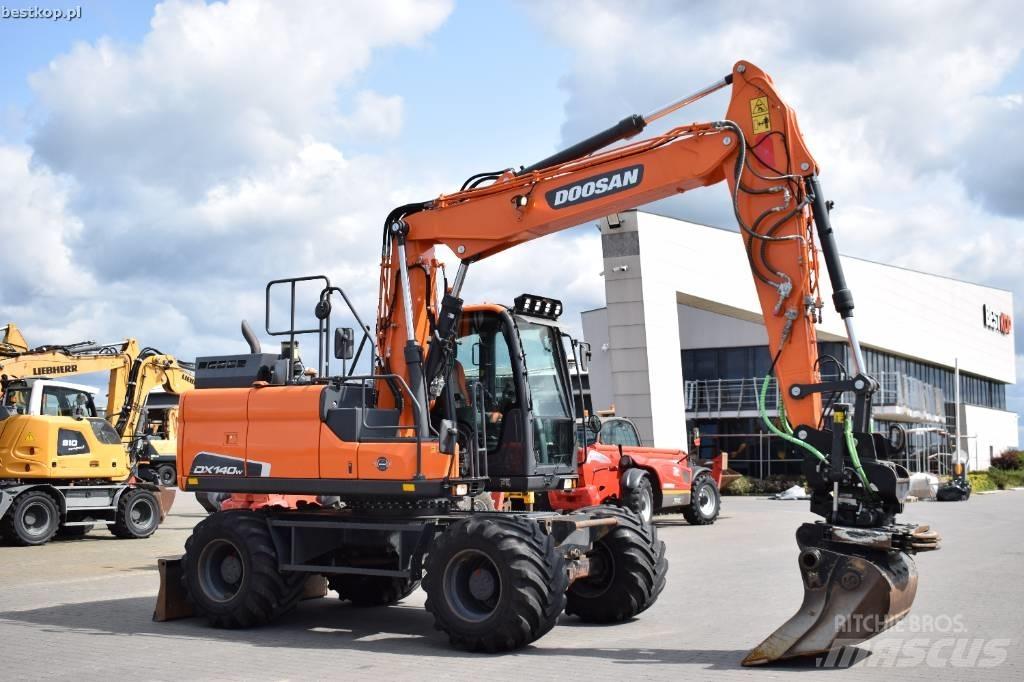 Doosan DX 140 W-5 ホイール式油圧ショベル（パワーショベル・ユンボ・バックホー）