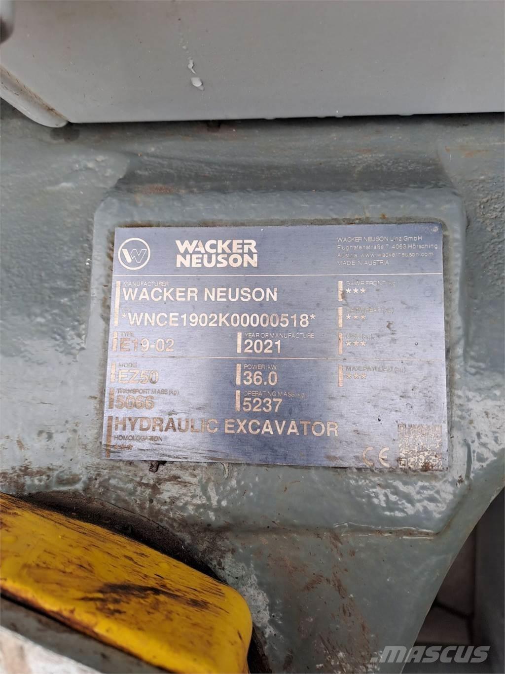 Wacker Neuson EZ50 大型油圧ショベル12t以上（パワーショベル・ユンボ）