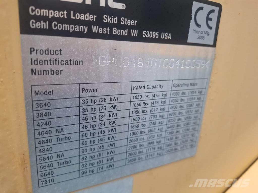 Gehl 4840 スキッドステアローダー