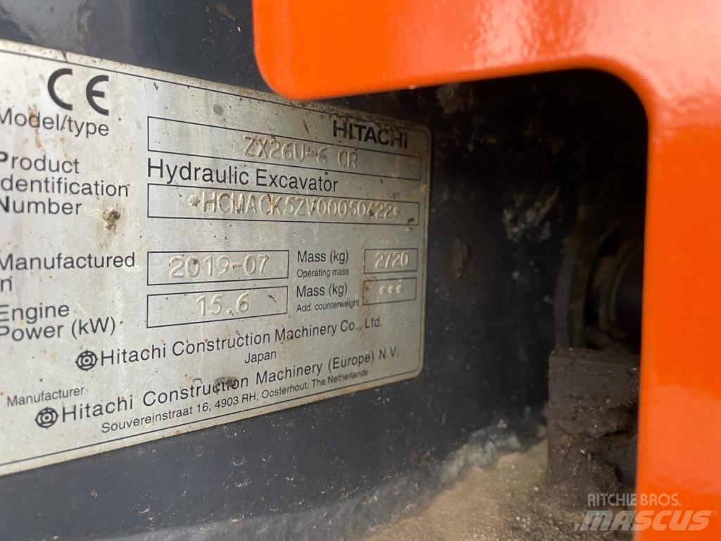 Hitachi ZX 26 U-6 ミニ油圧ショベル 7t以下（ミニユンボ・ミニディガー）
