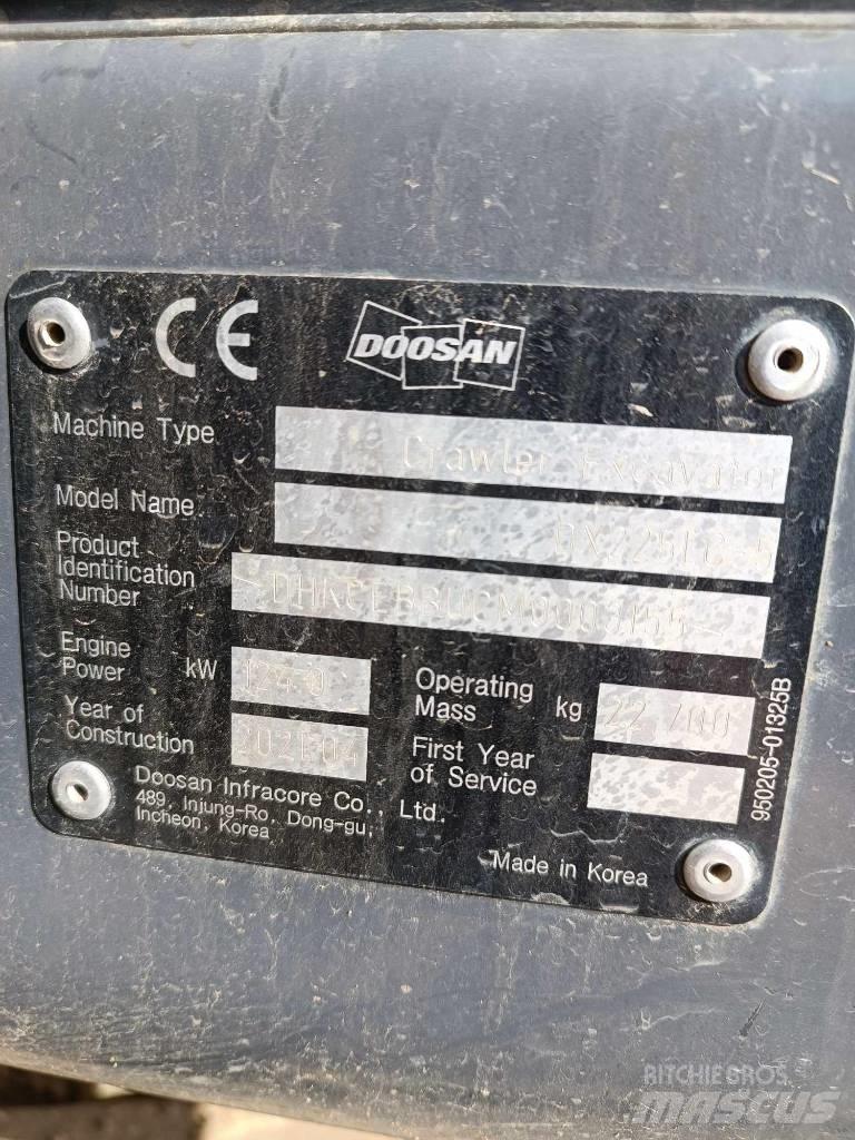 Doosan DX 225 LC-5 大型油圧ショベル12t以上（パワーショベル・ユンボ）