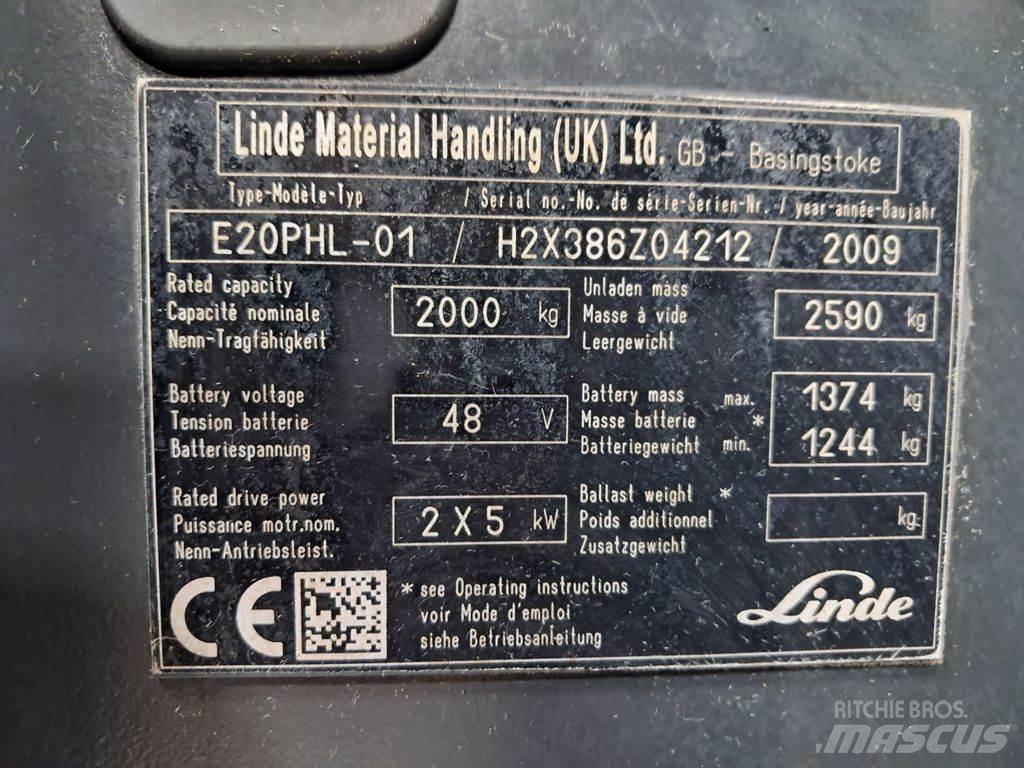 Linde E20PHL-01 バッテリーフォークリフト
