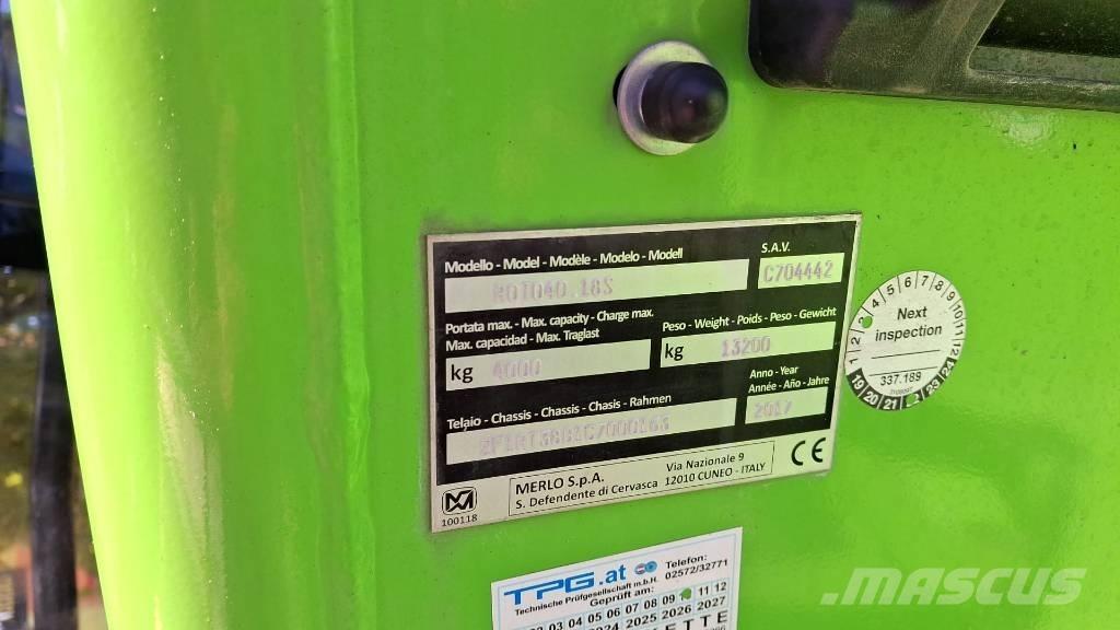 Merlo Roto 40.18 テレスコーピックハンドラー