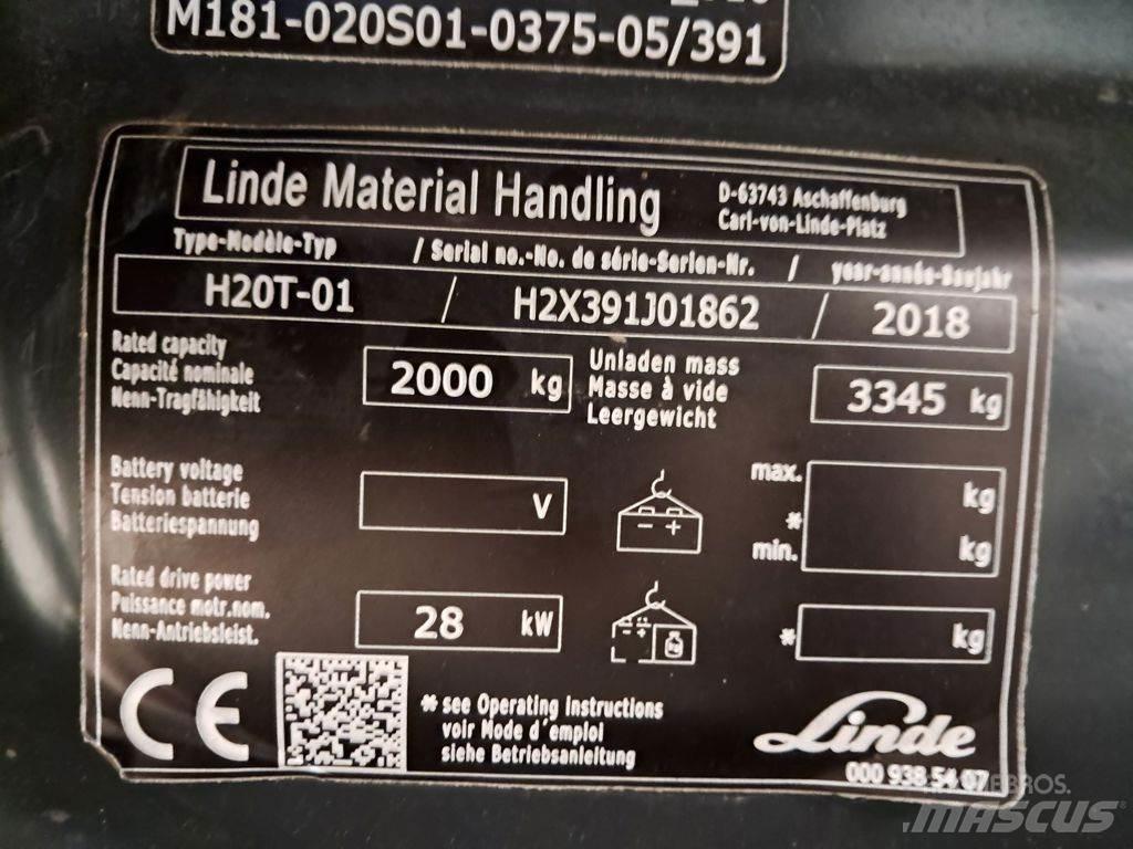 Linde H20T-01 LPGフォークリフト