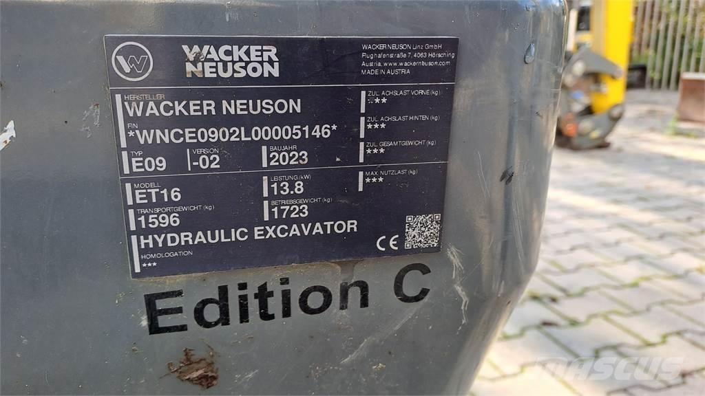 Wacker Neuson ET16 大型油圧ショベル12t以上（パワーショベル・ユンボ）