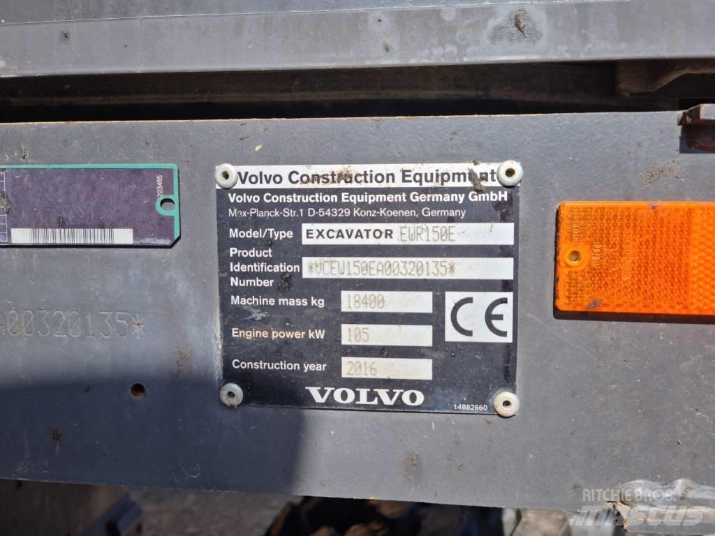 Volvo EWR 150 E ホイール式油圧ショベル（パワーショベル・ユンボ・バックホー）